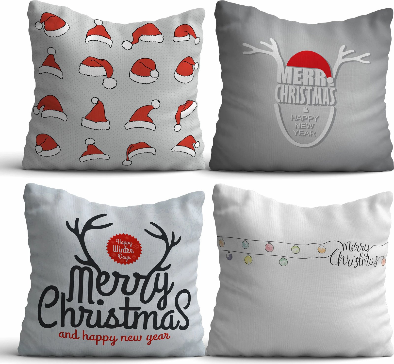 Set jastëkësh dekorativ, dizajn Aberto, NYXMAS04, 4 copë