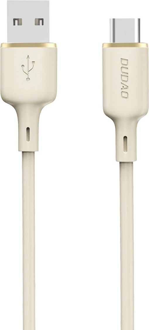 Kabllo Dudao L7SC USB-A në USB-C, 1m, 5A, silikon, bezhë