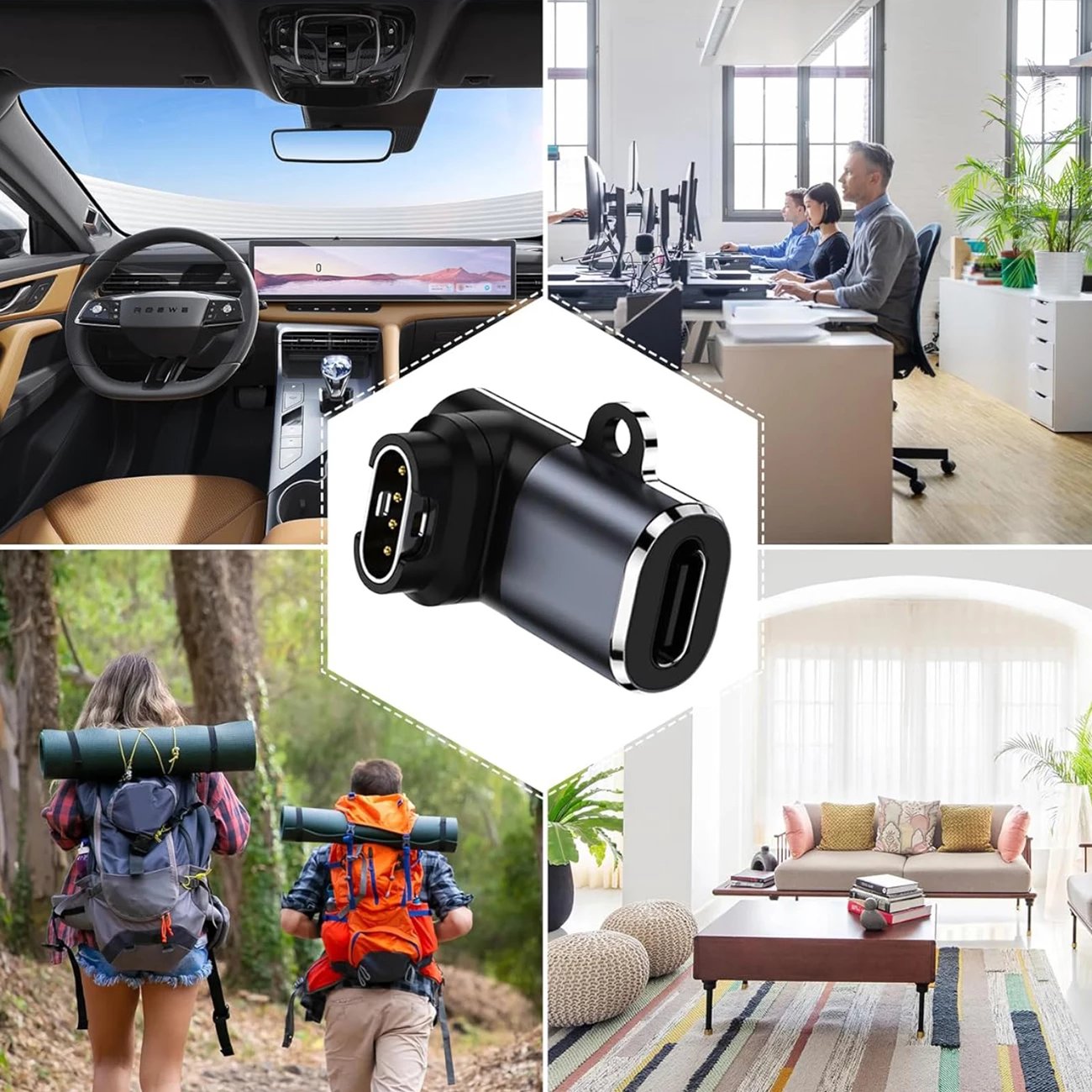 Adapter USB-C Wozinsky WAYGS1 për Garmin smartwatch, Gri Adapter USB-C Wozinsky WAYGS1 për Garmin smartwatch, Gri