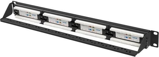 Patch panel Lanberg PPUA-1024-B, 24 porta, CAT 6a, 1U, e zezë