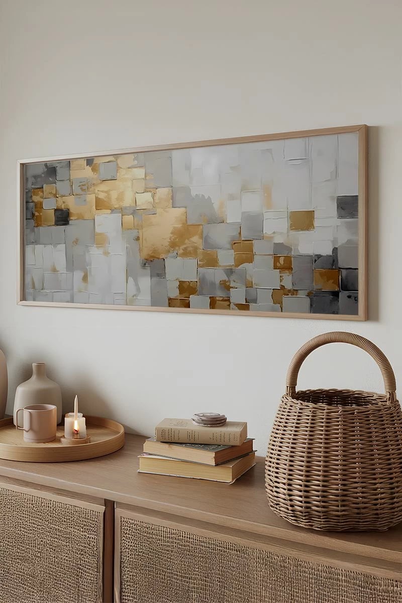 Pikturë dekorative me kornizë, Wallity, Artsmdfyty17-50120, shumëngjyrëshe, 50x120cm