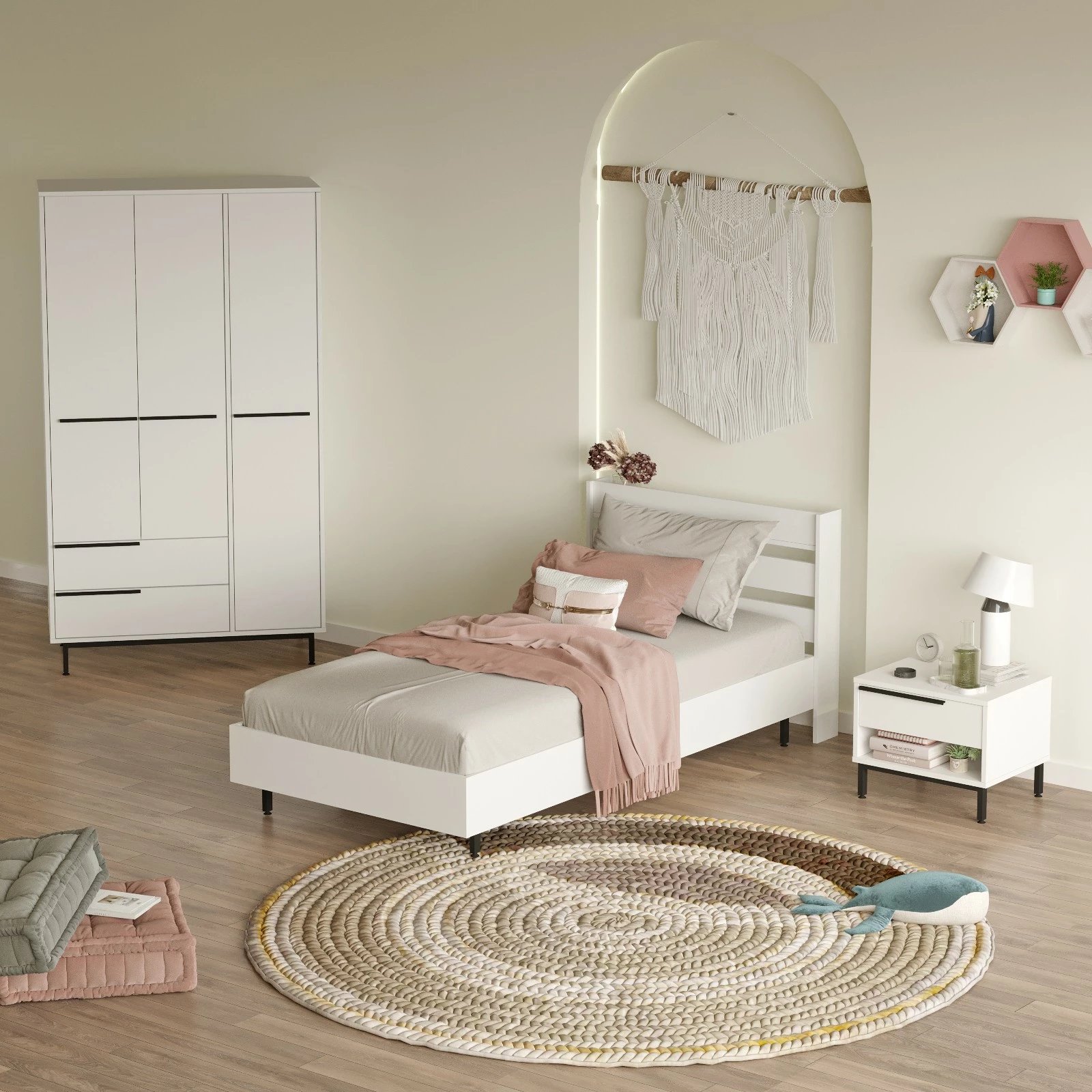Set dhome për të rinj Skye Decor, ON23-W, ngjyrë e bardhë