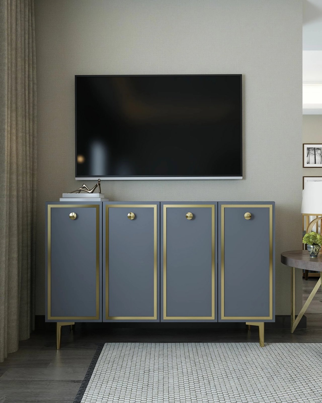 Konsol Skye Decor, anthracite, gold, 8161KM-1