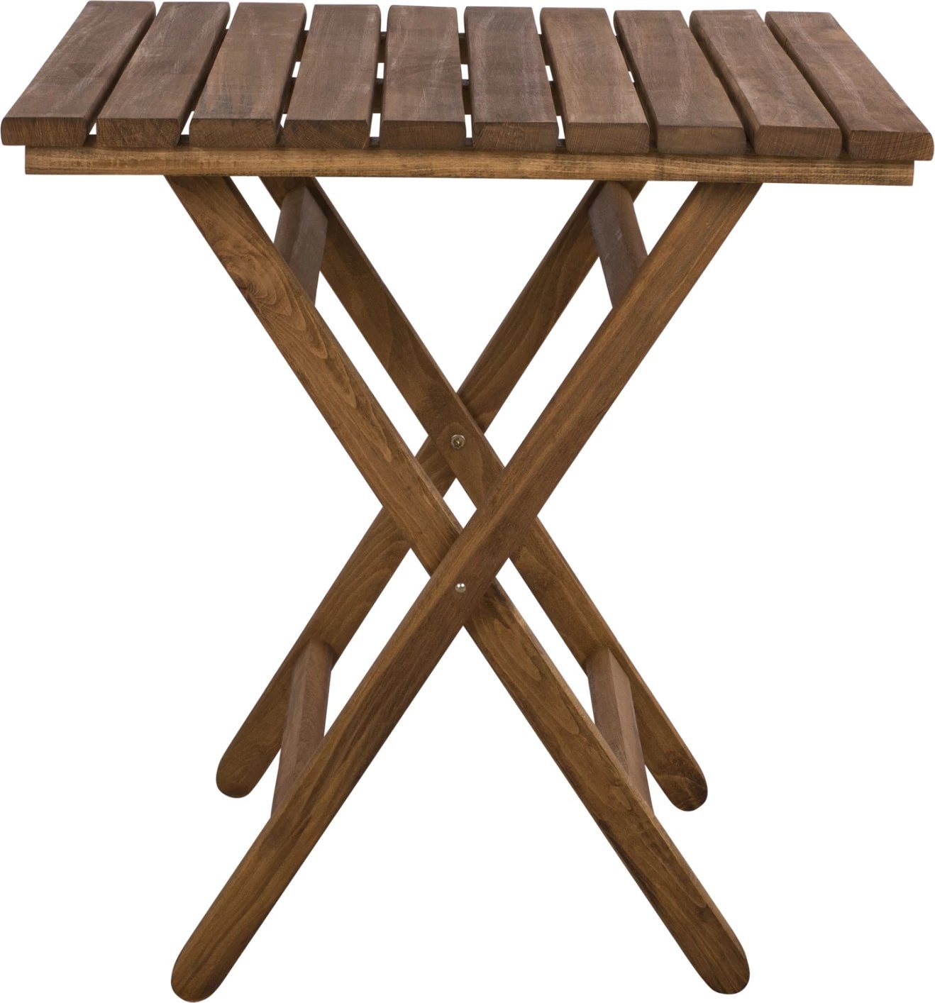 Tavolinë regjisori Limnos 70x70x75cm dru i fortë ngjyrë arre FH5648.01