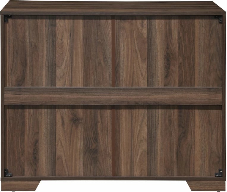 Komodë me 3 sirtarë, ngjyrë arrë-gri, 100x45x80