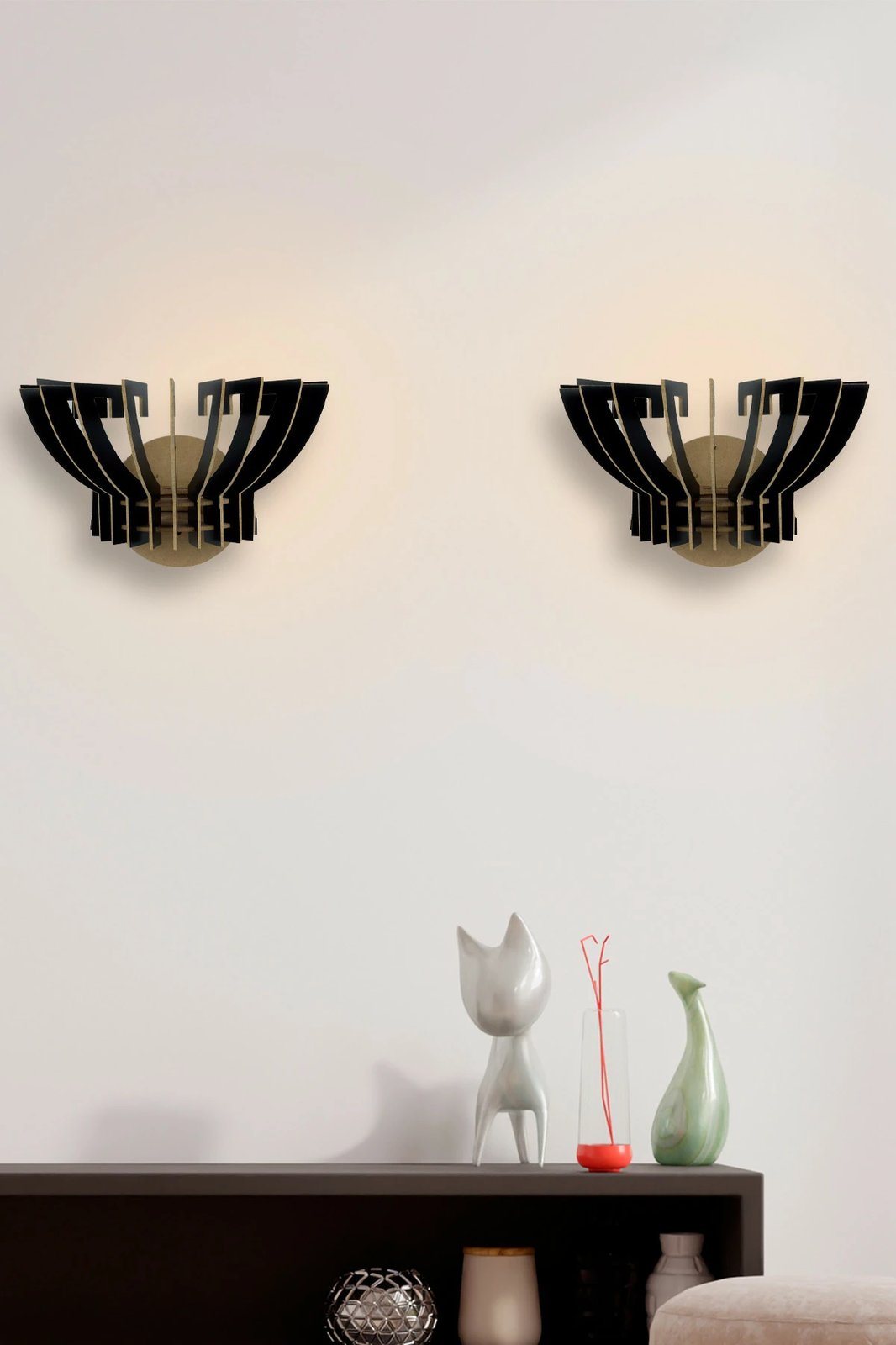 Llambë muri Opviq, 209-TS2, e zezë, set prej 2 copash