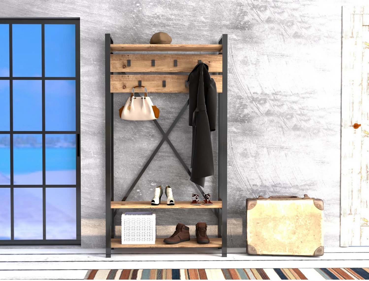 Raft druri FH8943.01, 90x34x180 cm