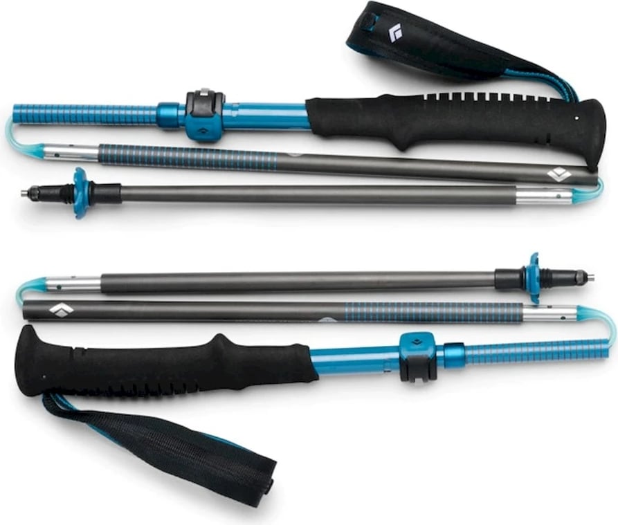 Shkop trekking Black Diamond Distance Carbon FLZ, i palosshëm, 125-140 cm, i zi