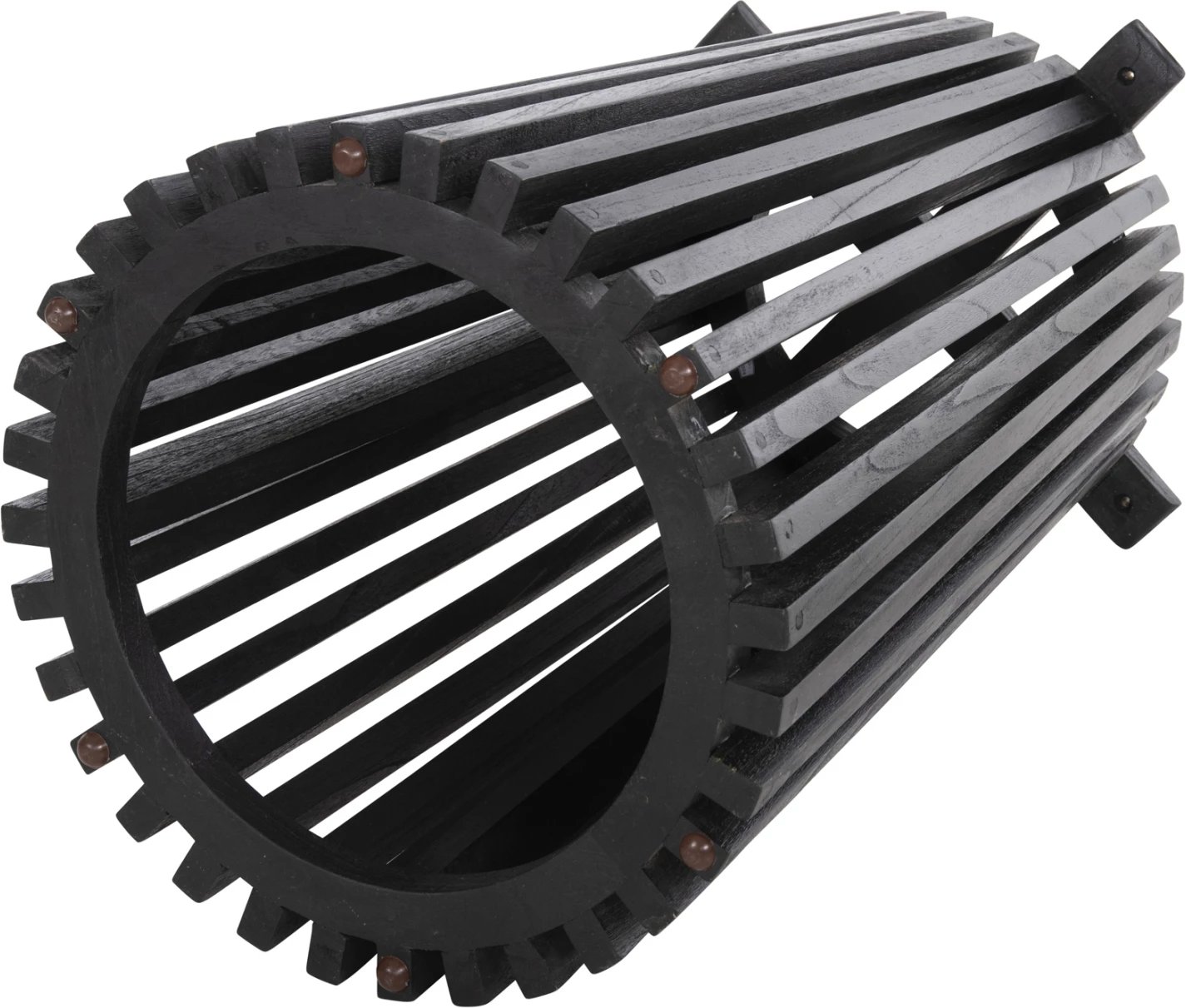 Baza e rrumbullakët për tavolinë FRANTZ FH9459.12, dru Mindi, ngjyrë e zezë, Φ60x74H cm