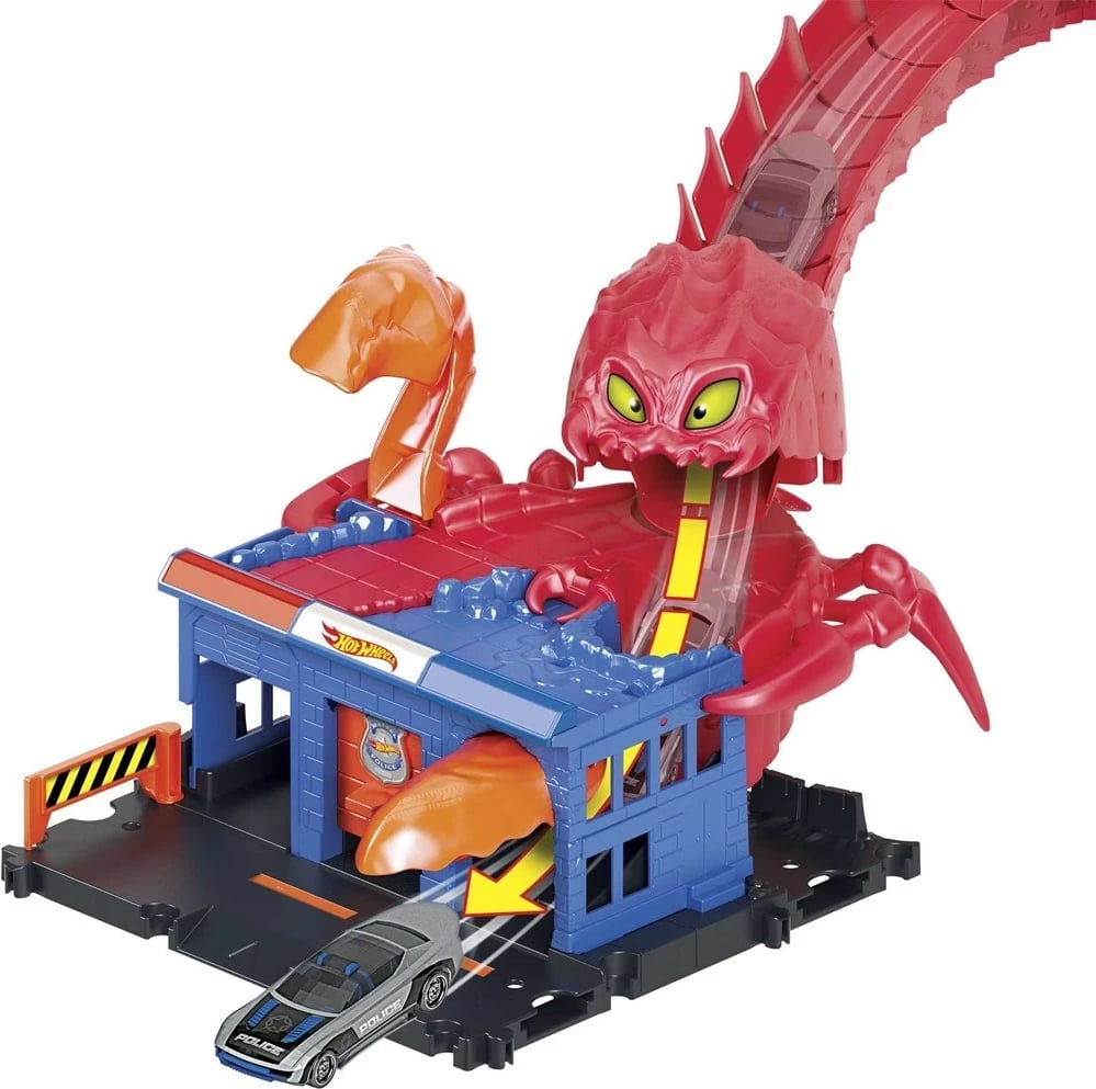 Set lojërash Hot Wheels City Scorpion Flex Attack, MATTEL, Gri