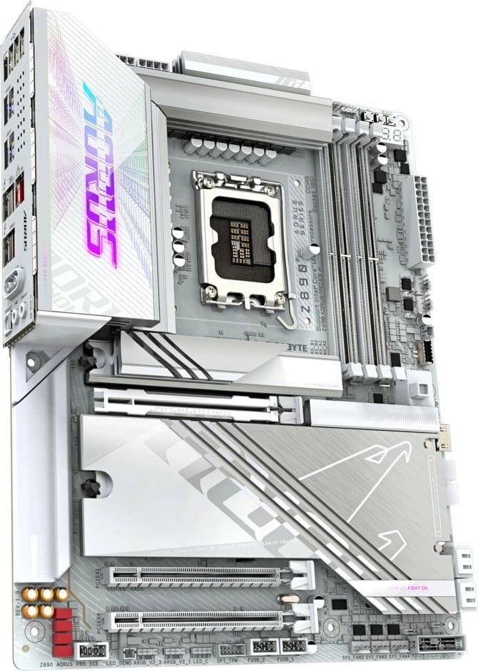 Pllakë amë Gigabyte Z890 AORUS PRO ICE, ATX, DDR5, LGA1851, e bardhë