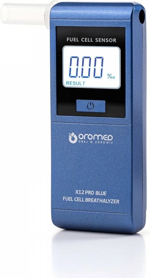Alkoolmetër ORO-MED ORO-X12 Pro, elektrokimik, ekran LCD, ngjyrë blu