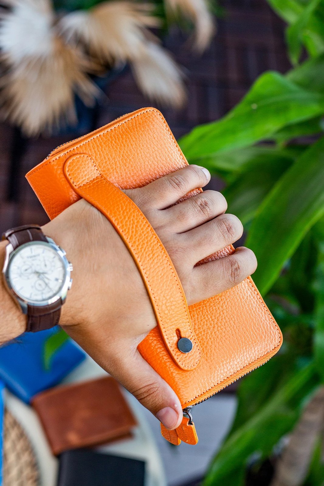 Portofol uniseks Zoozie Bags, ngjyrë portokalli, Orleans