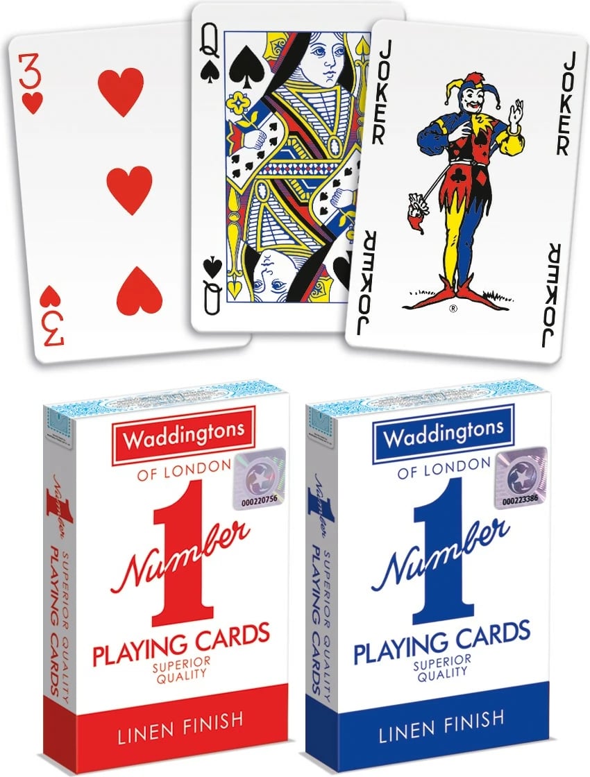Letra loje Winning Moves Waddingtons No.1, 55 copë, kuqe/kaltër