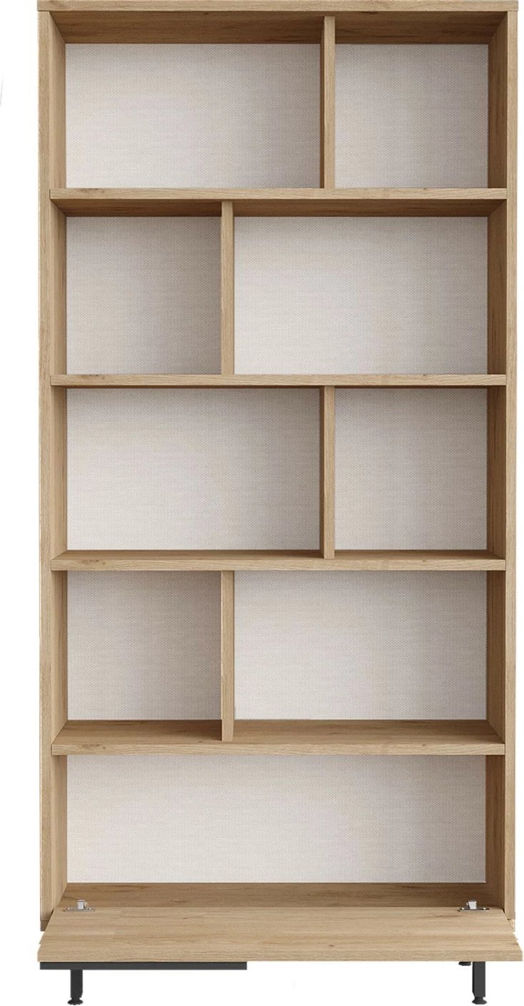 Raft librash Hanah Home, On4-S, ngjyrë arre, këmbë metalike