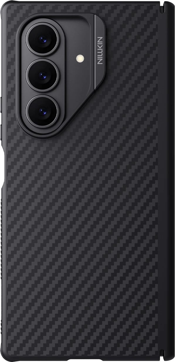 Mbështjellës Nillkin Synthetic Fiber Pro Magnetic për Samsung Galaxy Z Fold 7, kompatibil me MagSafe, TPU/PC, i zi