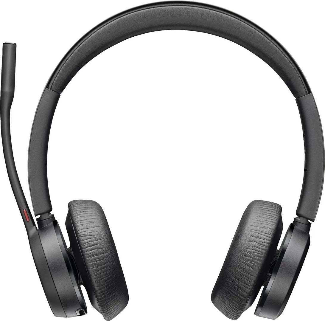 Kufje POLY Voyager 4320-M me dongle BT700 dhe qëndrim karikimi, e zezë