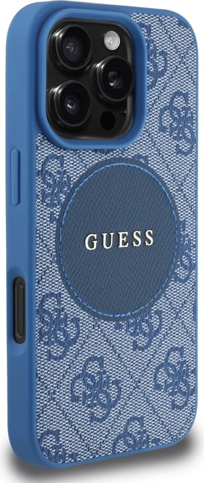 Mbështjellës Guess 4G Circle Classic Logo MagSafe për iPhone 16 Pro Max, Kaltër Mbështjellës Guess 4G Circle Classic Logo MagSafe për iPhone 16 Pro Max, Kaltër
