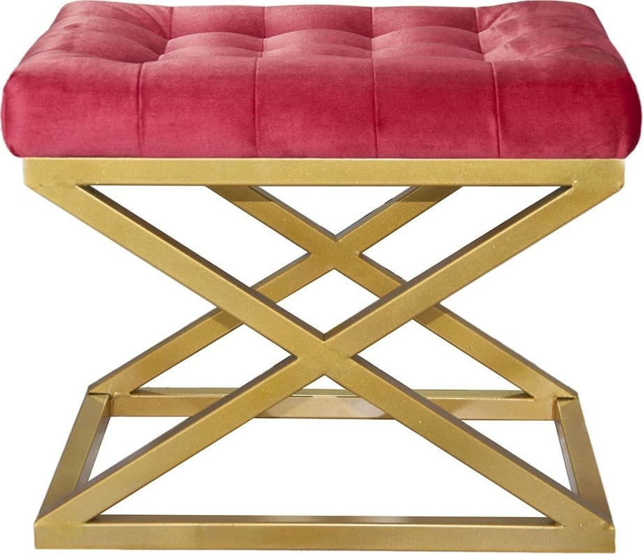 Puf Atelier del Sofa, ngjyrë ari dhe e kuqe, Capraz