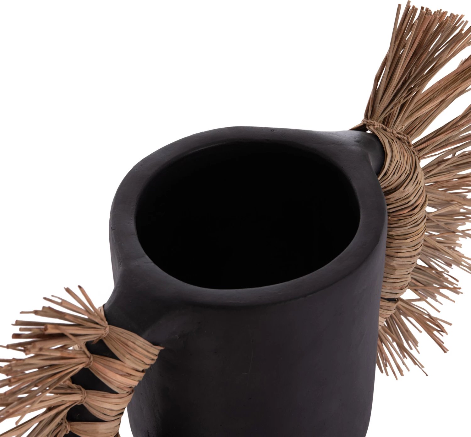 Vazo dekorative tavoline ALICA, terrakotë e zezë, bar i thatë, 55x19x34cm Vazo dekorative tavoline ALICA, terrakotë e zezë, bar i thatë, 55x19x34cm