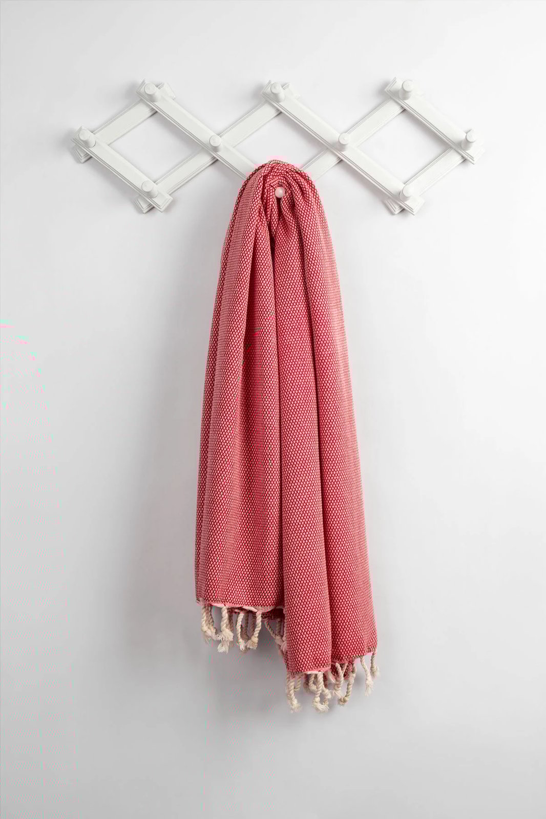 Peshqir plazhi Fouta, ngjyrë e kuqe, Mijolnir, Likya, 95x190cm