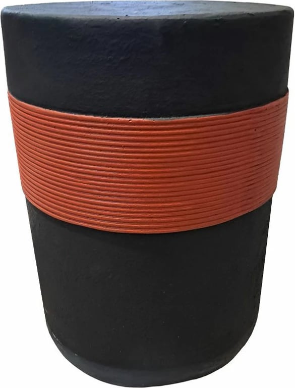 Tavolinë anësore Belt, e zezë, kafe e kuqërremtë, 38.5x38.5x52