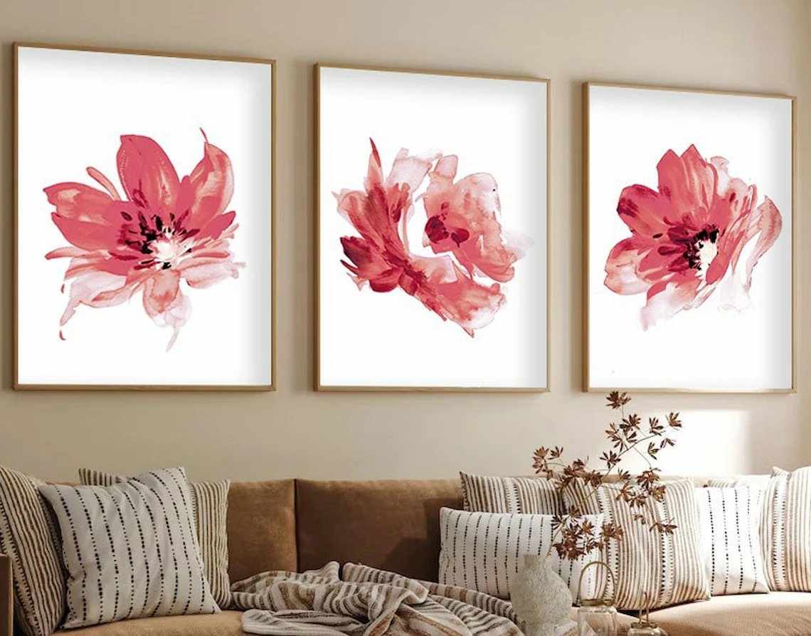 Pikturë dekorative me kornizë MDF (3 copë), Wallity, Huhu216, 35x50cm