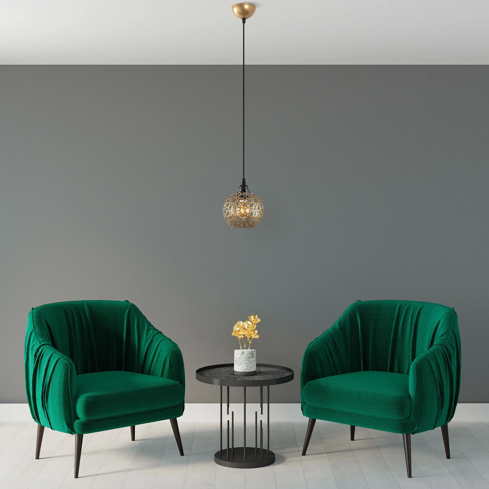 Llambë tavani Opviq Selcuklu, ngjyrë ari, MR-788-1 Llambë tavani Opviq Selcuklu, ngjyrë ari, MR-788-1