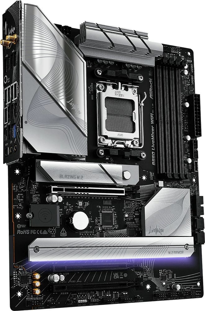 Pllakë amë ASRock B850 LiveMixer WiFi, Socket AM5, DDR5, ATX, WiFi, E zezë