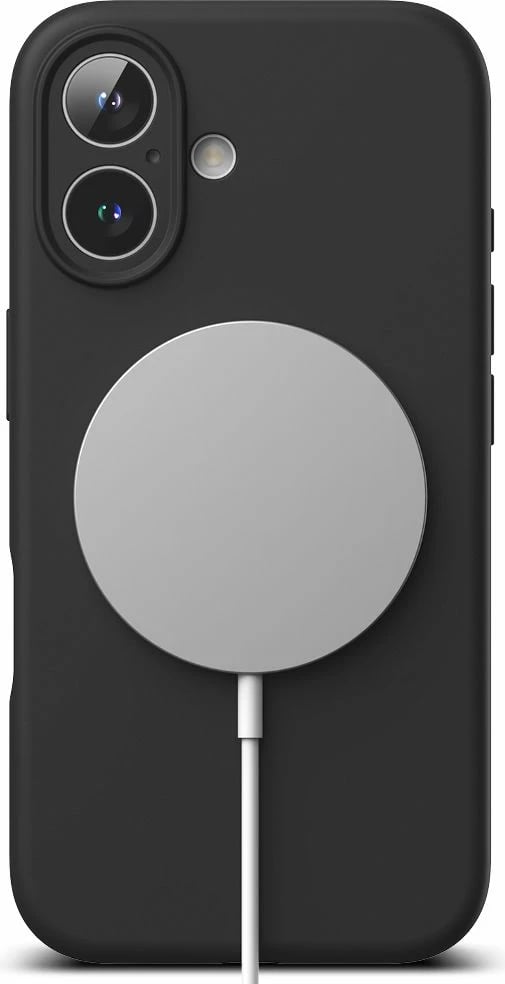 Mbështjellës Ringke Silicone MagSafe për iPhone 16, i zi