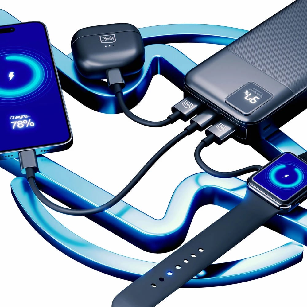 Powerbank 3mk PowerHouse 20,000mAh, 3 porta, Blu
