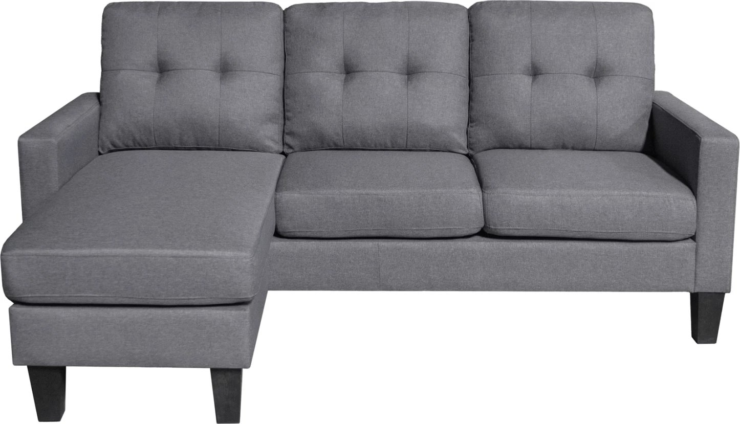 Këndare e kthyeshme MEGGY, 3 ulëse, material gri, FH3297.01, 184.5x129x86cm