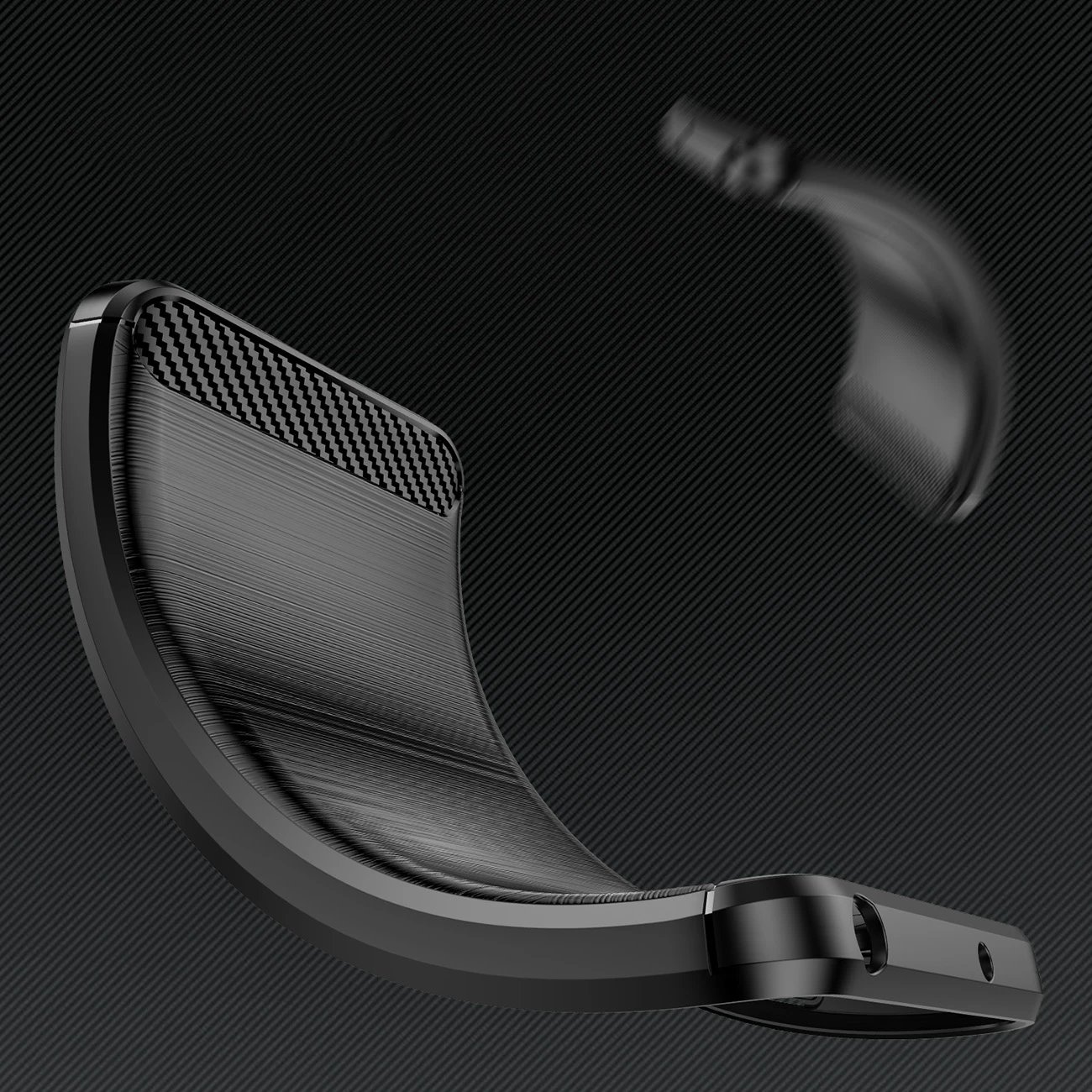 Mbështjellës Hurtel Carbon Case për Xiaomi Poco F4 5G, i zi