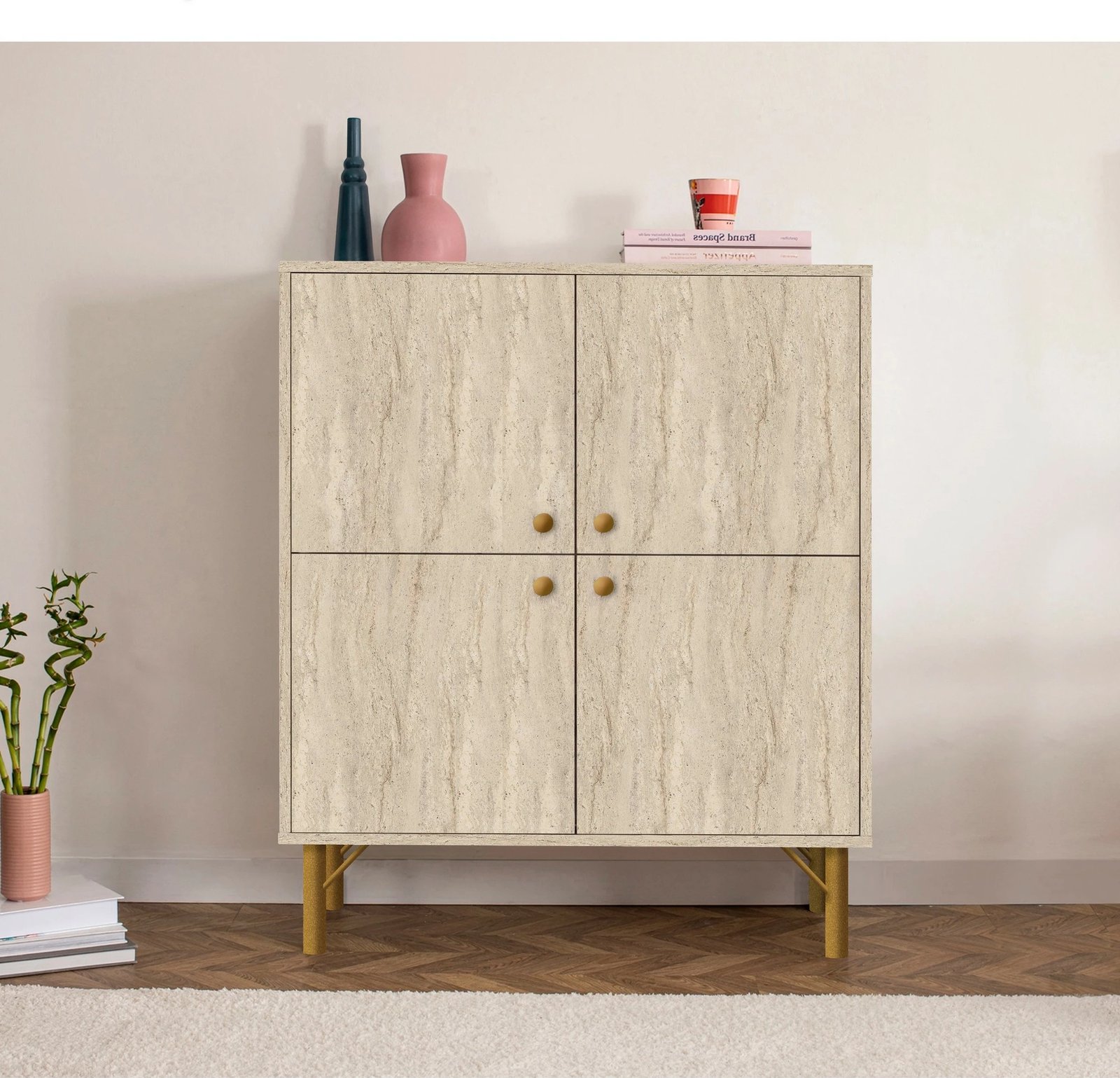 Dollap multifunksional, ngjyrë travertin, Skye Decor, Multilux