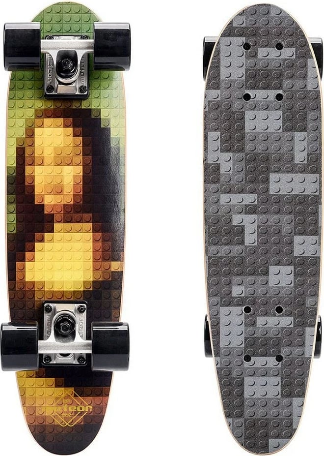 Skateboard Meteor Mona Lisa 22592, D1335, alumini, pattern