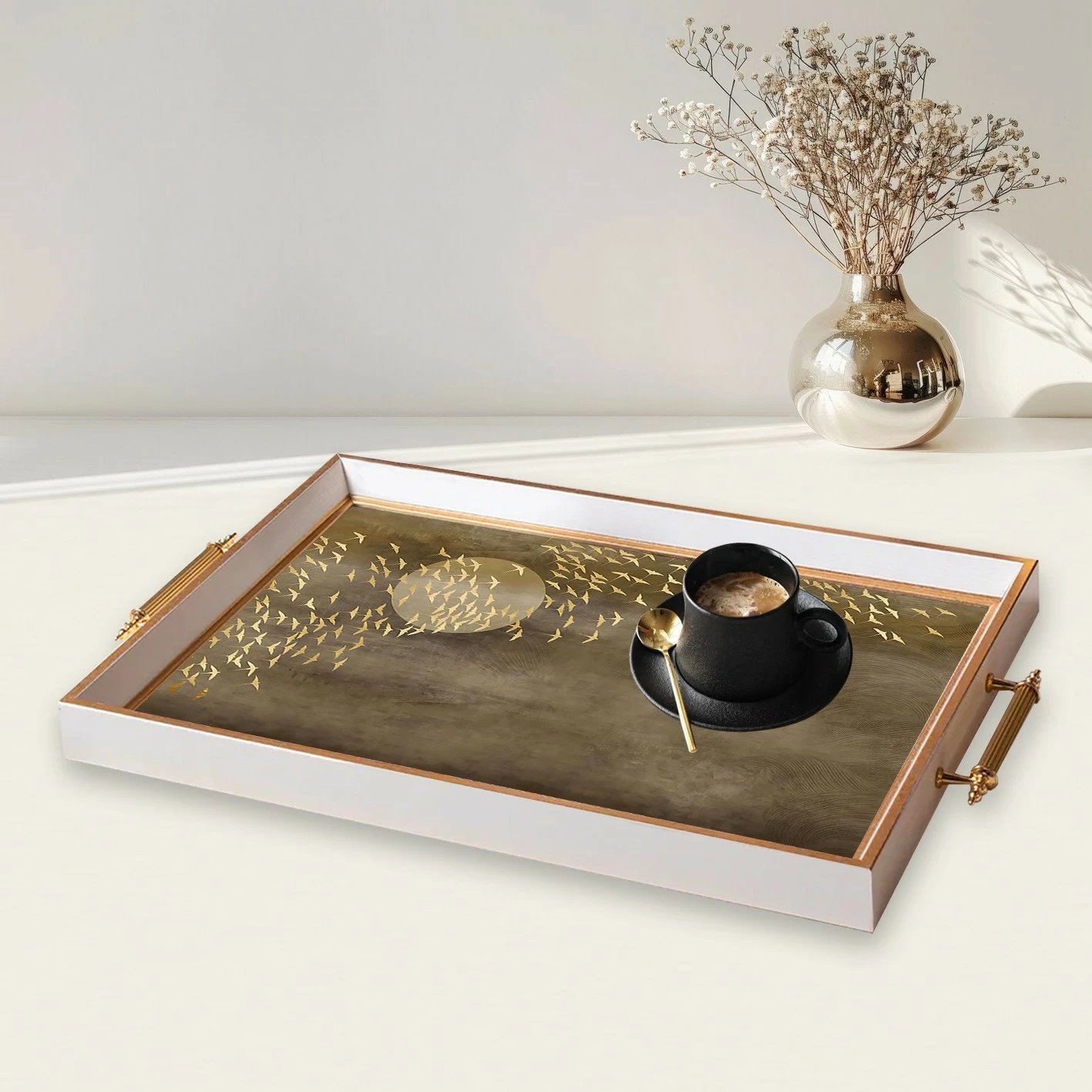 Tabaka xhami, dizajn elegant, shumëngjyrëshe, TPB9818