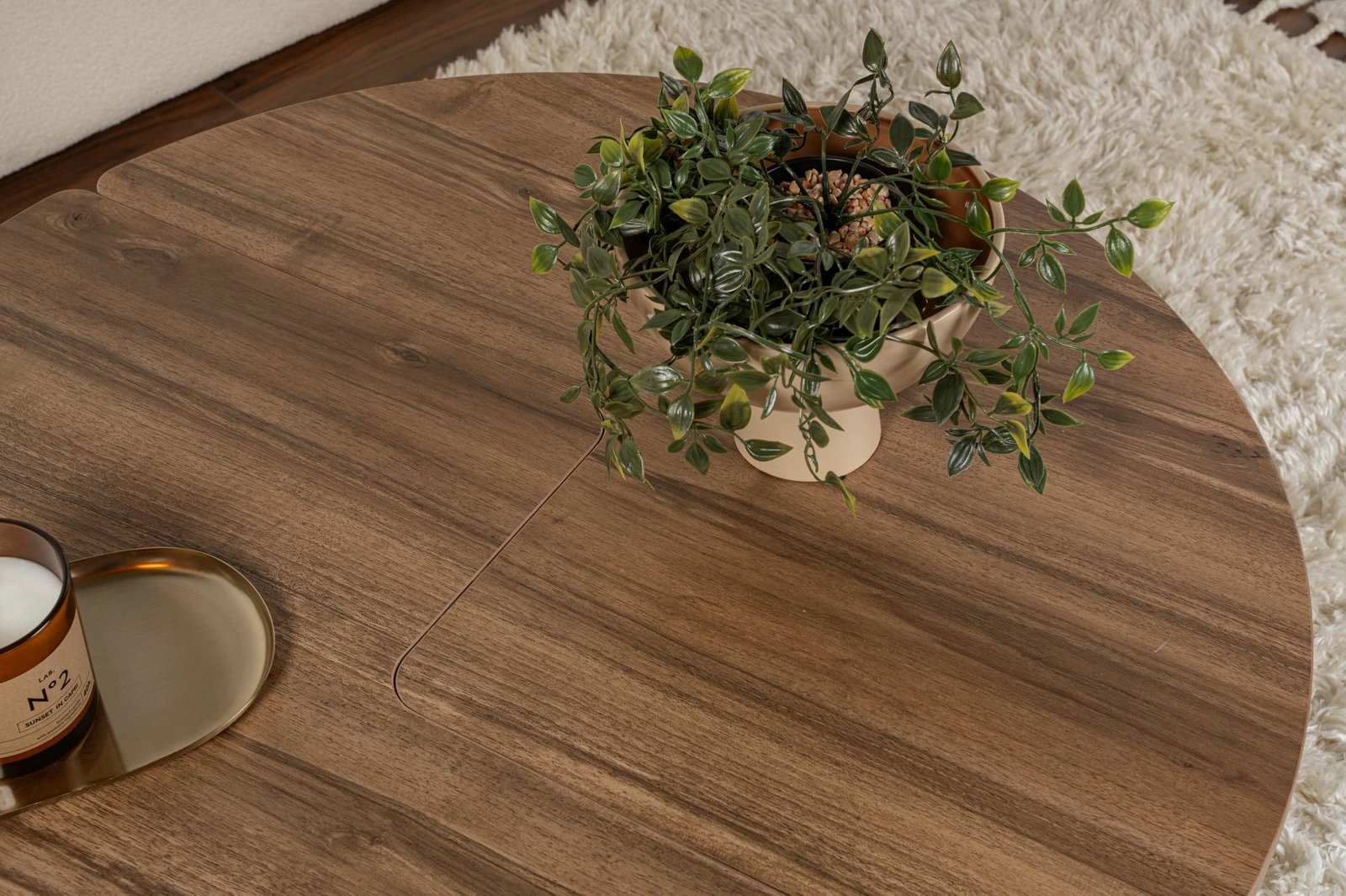 Tavolinë kafeje Nordure, Moira, ngjyrë arre