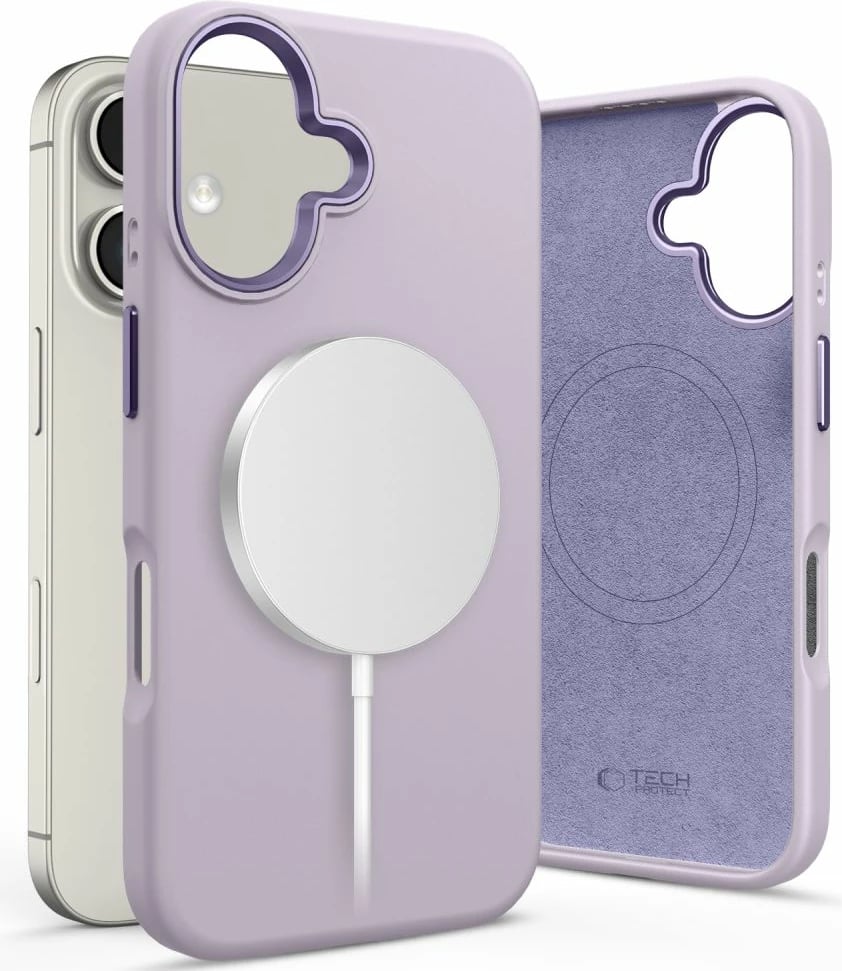 Mbështjellës Tech-Protect Silicone Pure MagSafe për iPhone 16, Violet