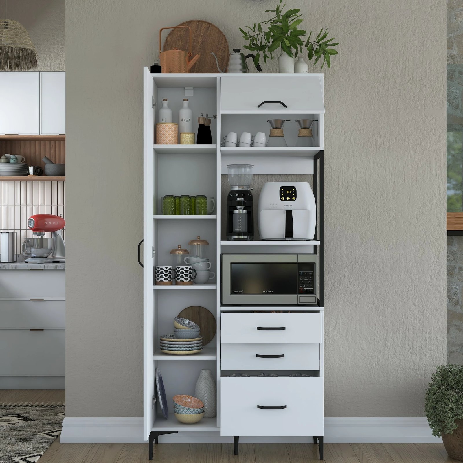 Dollap shumëpërdorimësh Hanah Home, JE112 - 2958, i bardhë