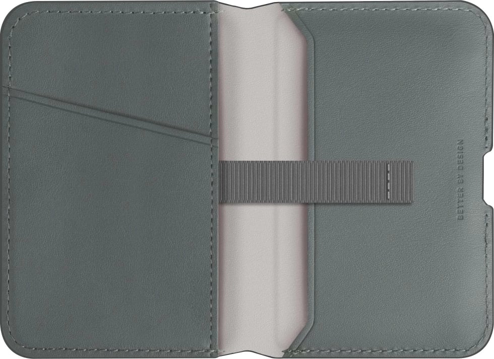 Mbështjellës magnetik me portofol UNIQ Lyden DS, për iPhone me MagSafe, Jeshil