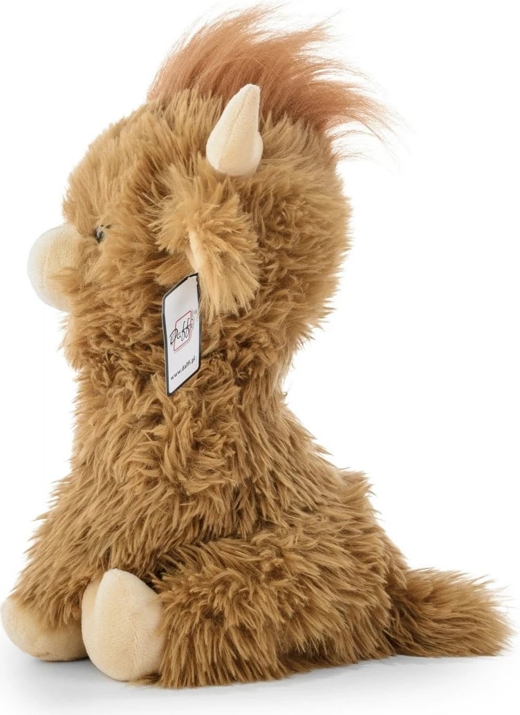 Lodër pelushi lopë Daffi Highland M-636, 30 cm, Bezhe/Kafe