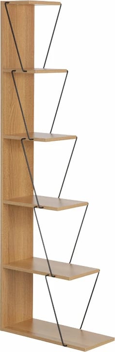 Raft librash mini Tars, sonoma-e zezë, set prej 2 copash, 130x22x146cm
