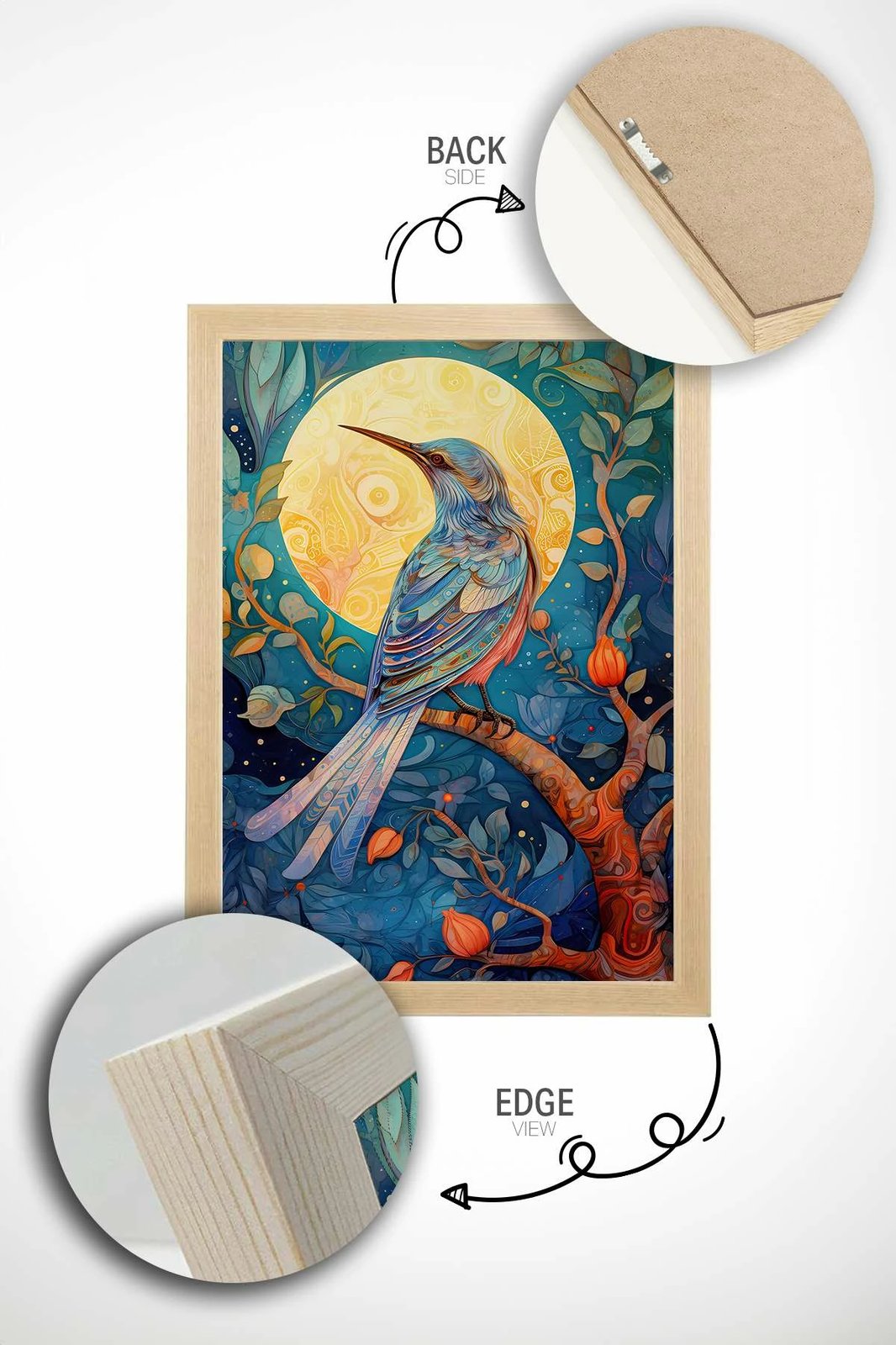 Pikturë dekorative me kornizë, shumëngjyrëshe, Wallity, Mscartmdl11