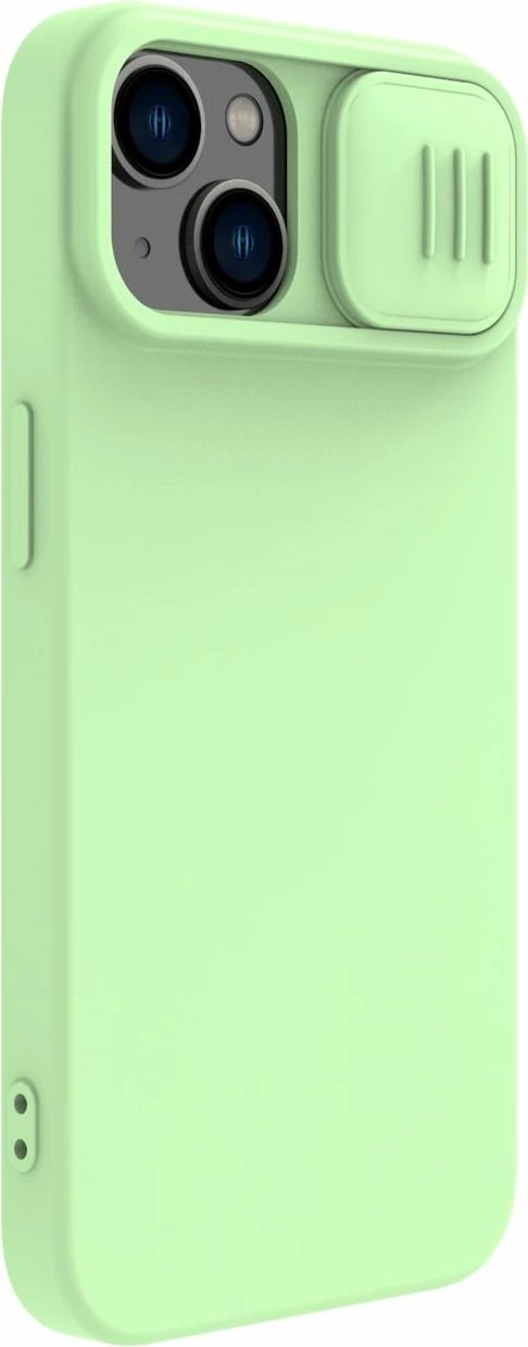 Mbështjellës Nillkin CamShield Silky Silicone për iPhone 14 Plus, me mbulesë kamere, Gjelbër