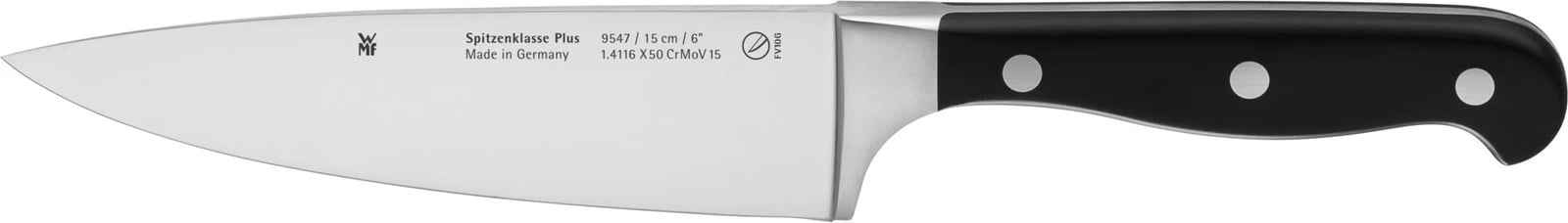 Thikë kuzhine WMF Spitzenklasse Plus 30cm, çelik inox, dorezë e zezë