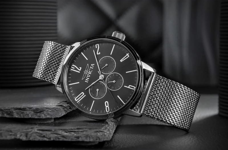 Orë dore për meshkuj Invicta, argjend