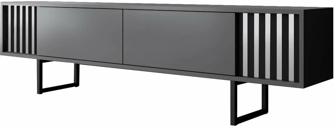 Komodë televizori Hanah Home, Chrome Line, antracit, e zezë