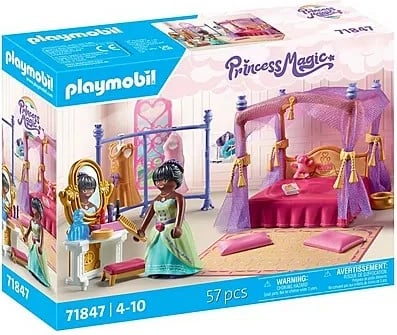 Set lodrash Playmobil Princess Magic 71847, dhomë princeshe me dollap, 57 pjesë