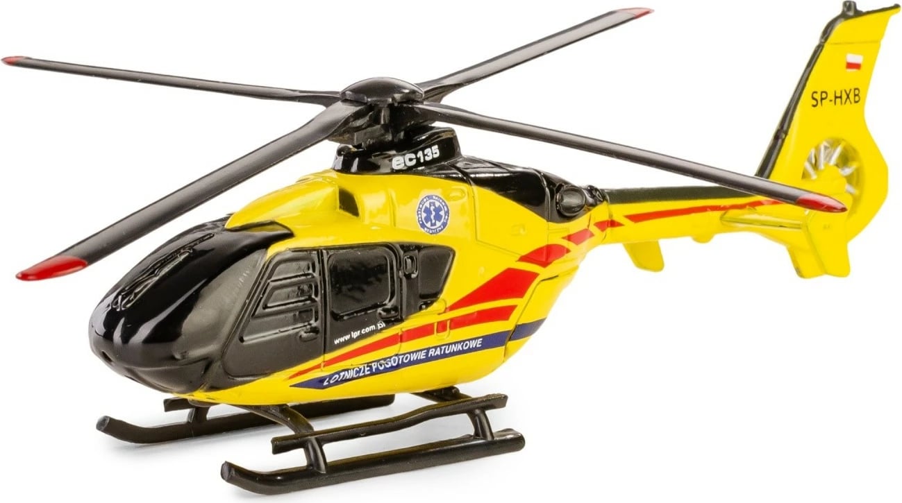 Helikopter lodër Daffi AIRBUS EC135, 1:100, Metal/Plastikë, Verdhë