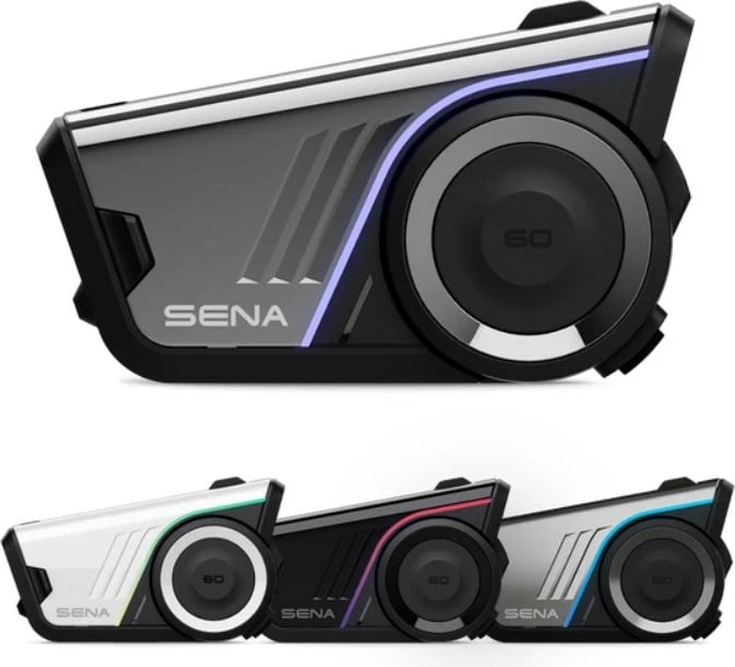 Interkom motoçiklete SENA 60S Duo, Bluetooth 5.3, IPX7, i zi, set prej 2 copë